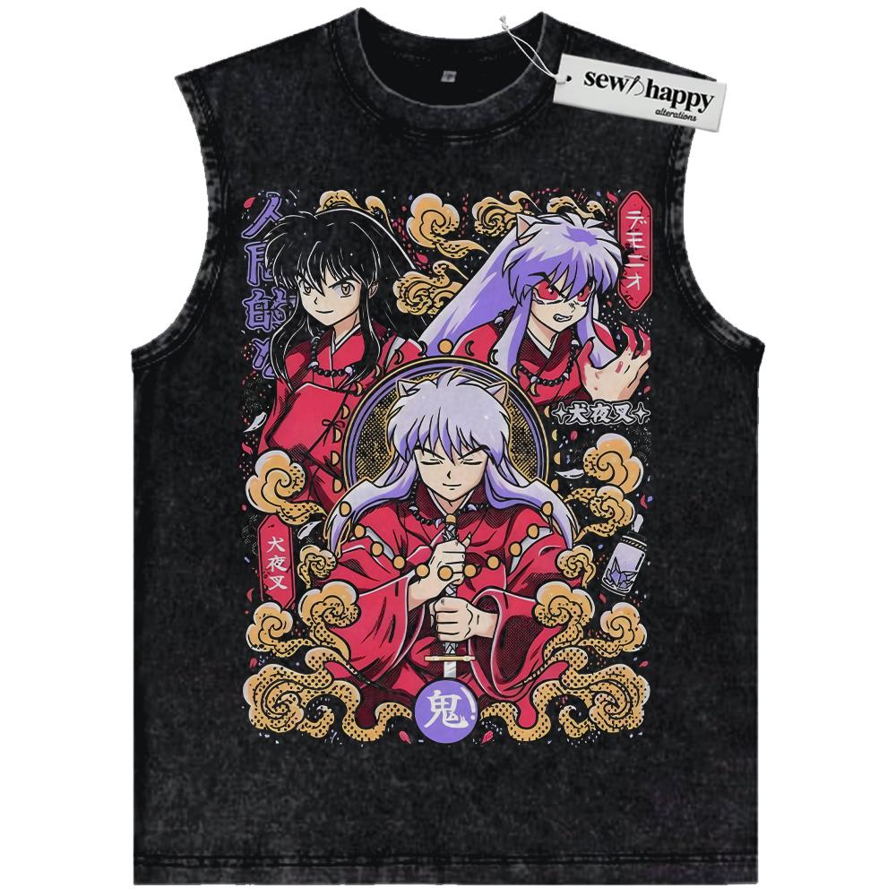 Wash Tank Top Inuyasha Tank Top, Anime Tank Top, Vintage Tank Top