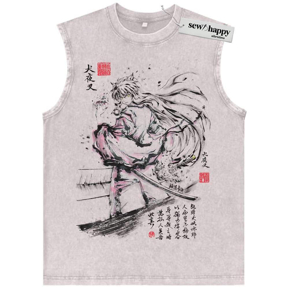 Wash Tank Top Inuyasha Tank Top, Anime Tank Top, Vintage Tank Top