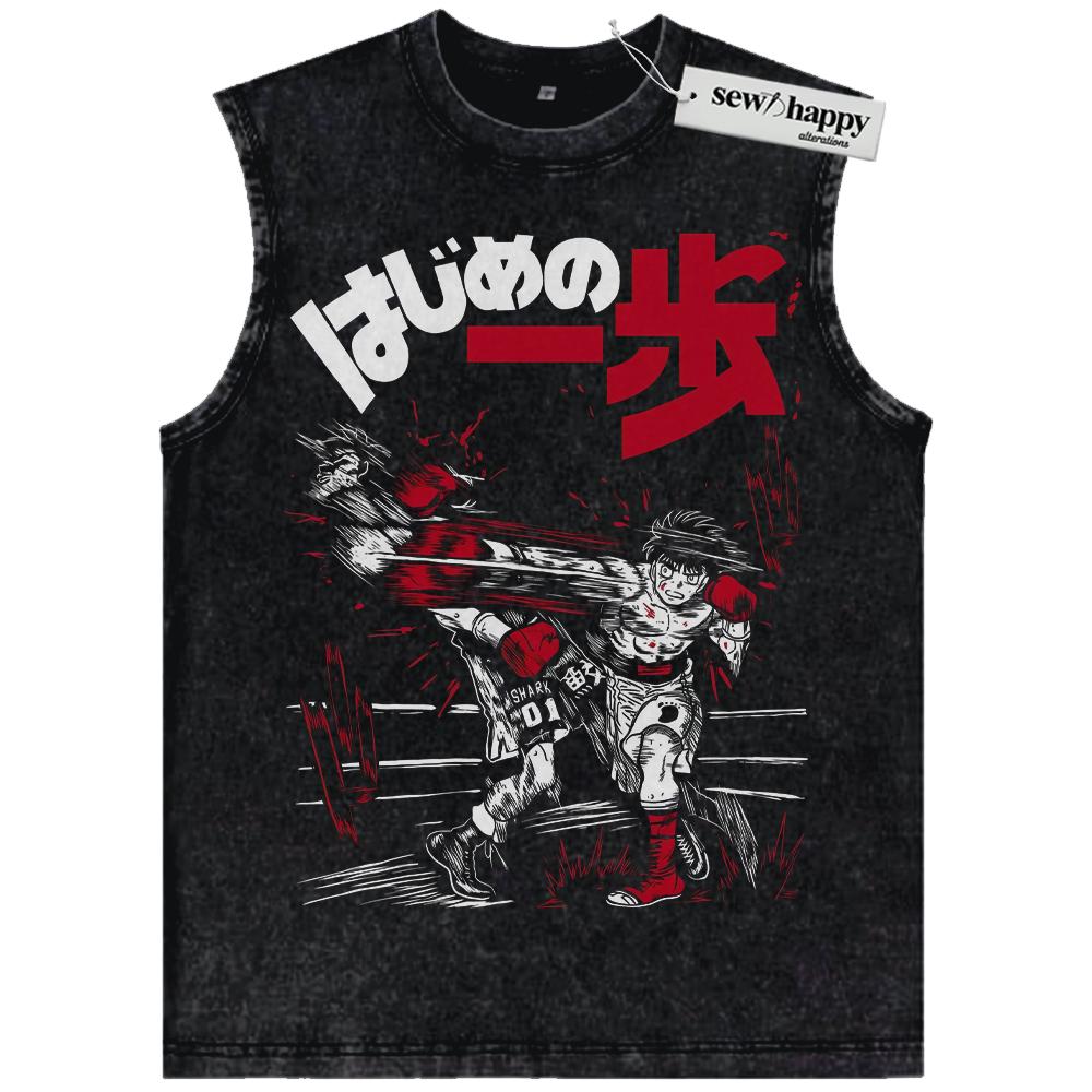 Wash Tank Top Ippo Makunouchi Tank Top, Hajime no Ippo Tank Top, Anime Tank Top, Vintage Tank Top
