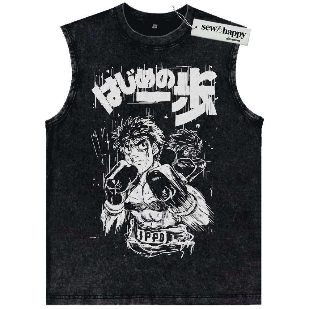 Wash Tank Top Ippo Makunouchi Tank Top, Hajime no Ippo Tank Top, Anime Tank Top, Vintage Tank Top