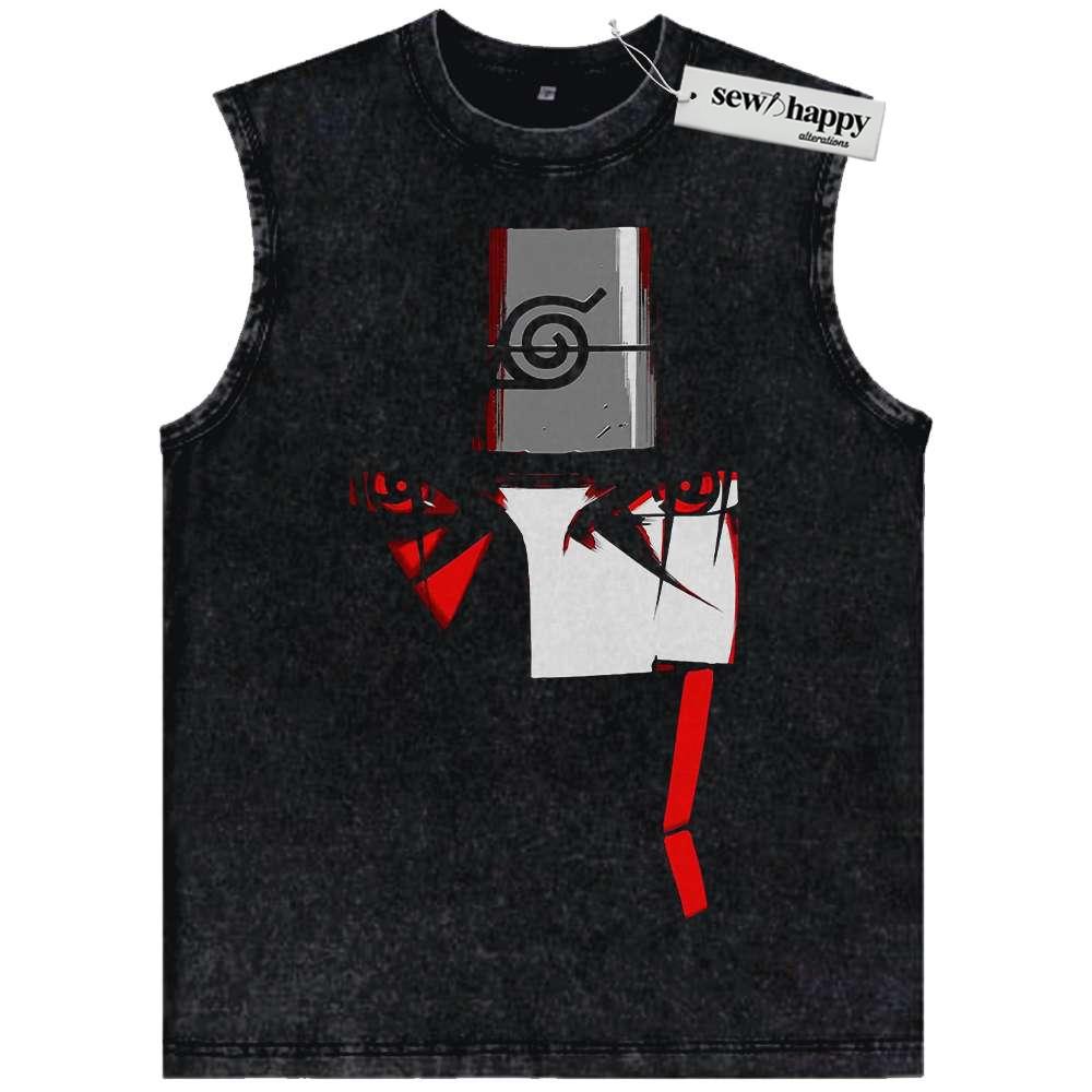 Wash Tank Top Itachi Uchiha Tank Top, Akatsuki Tank Top, Naruto Tank Top, Anime Tank Top, Vintage Tank Top