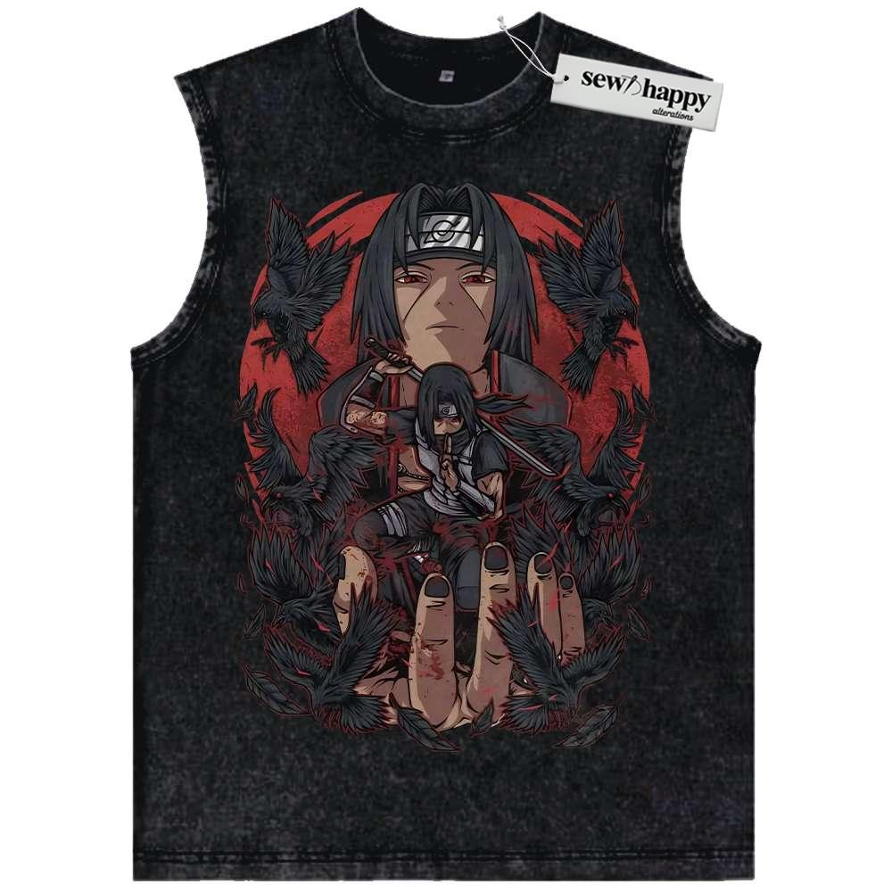 Wash Tank Top Itachi Uchiha Tank Top, Akatsuki Tank Top, Naruto Tank Top, Anime Tank Top, Vintage Tank Top
