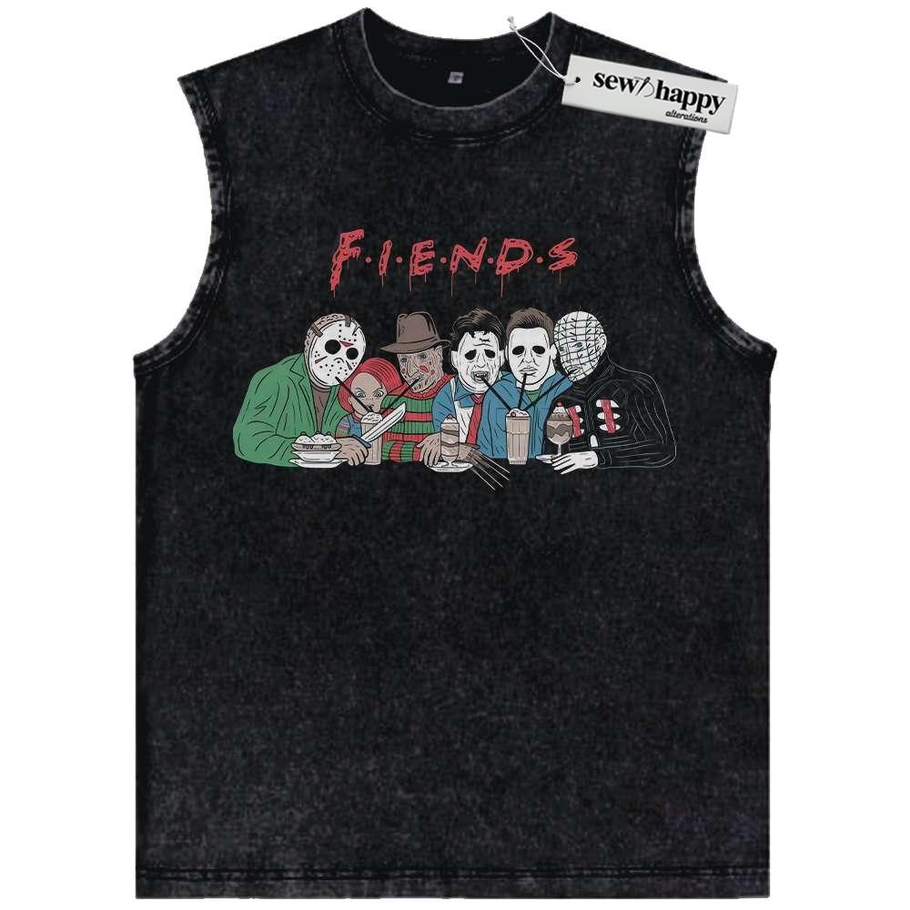 Wash Tank Top Jason Voorhees Tank Top, Chucky Tank Top, Freddy Krueger Tank Top, Michael Myers Tank Top, Pinhead Tank Top, Halloween Tank Top, Horror Tank Top, Vintage Tank Top