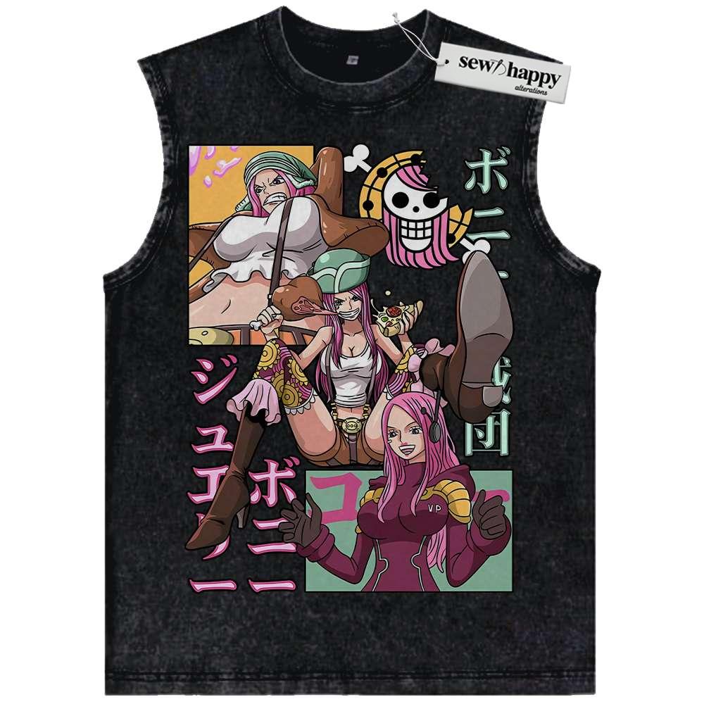 Wash Tank Top Jewelry Bonney Tank Top, One Piece Tank Top, Anime Tank Top, Vintage Tank Top