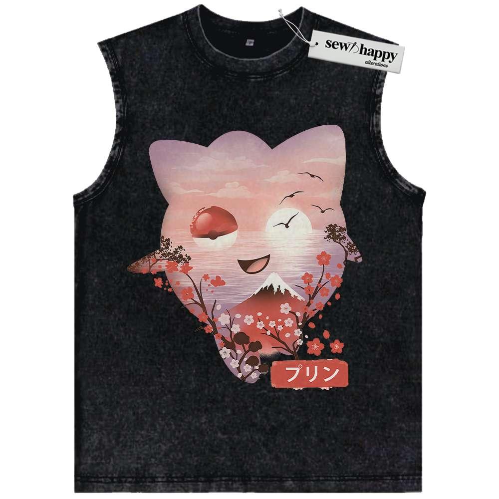 Wash Tank Top Jigglypuff Tank Top, Pokemon Tank Top, Anime Tank Top, Vintage Tank Top