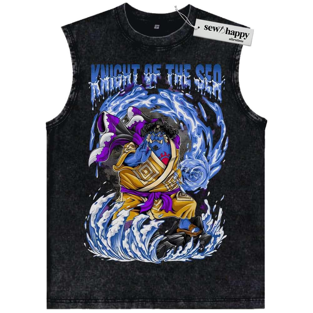 Wash Tank Top Jinbe Tank Top, One Piece Tank Top, Anime Tank Top, Vintage Tank Top