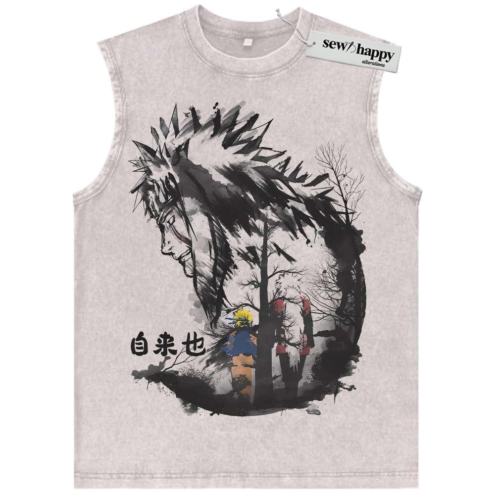 Wash Tank Top Jiraiya Tank Top, Naruto Tank Top, Anime Tank Top, Vintage Tank Top