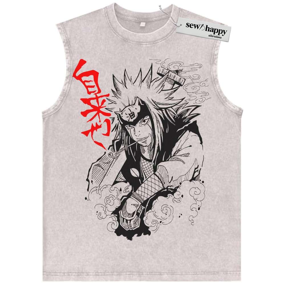 Wash Tank Top Jiraiya Tank Top, Naruto Tank Top, Anime Tank Top, Vintage Tank Top