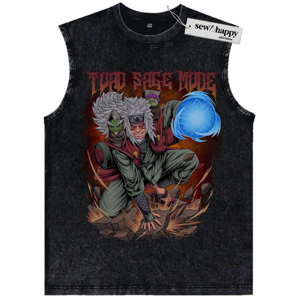 Wash Tank Top Jiraiya Tank Top, Naruto Tank Top, Anime Tank Top, Vintage Tank Top