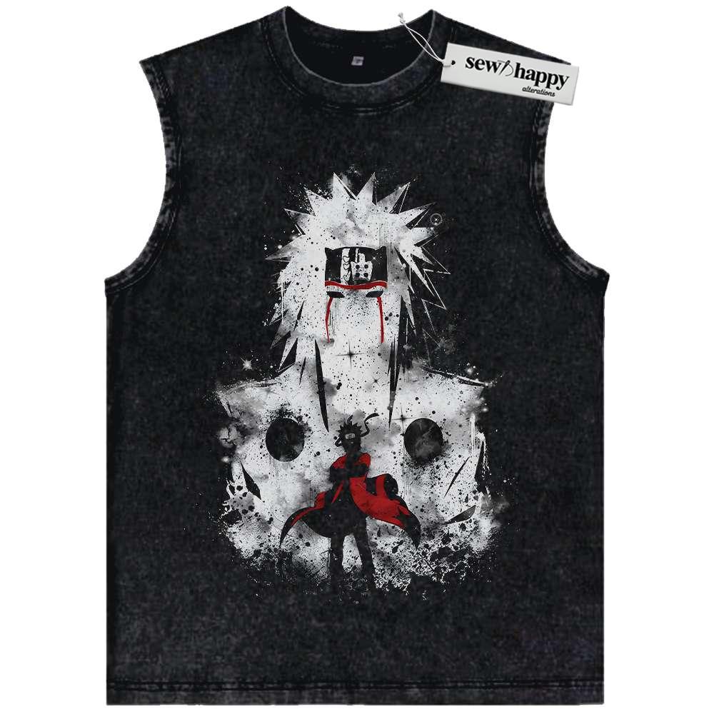 Wash Tank Top Jiraiya Tank Top, Naruto Tank Top, Anime Tank Top, Vintage Tank Top