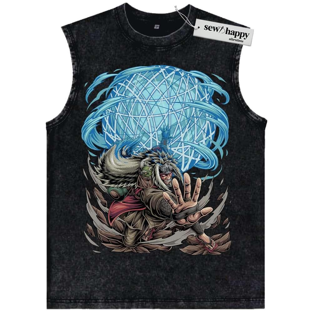 Wash Tank Top Jiraiya Tank Top, Naruto Tank Top, Anime Tank Top, Vintage Tank Top