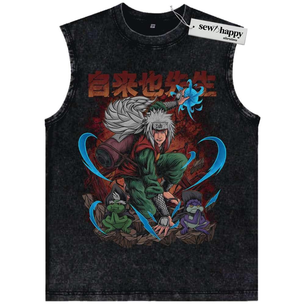 Wash Tank Top Jiraiya Tank Top, Naruto Tank Top, Anime Tank Top, Vintage Tank Top