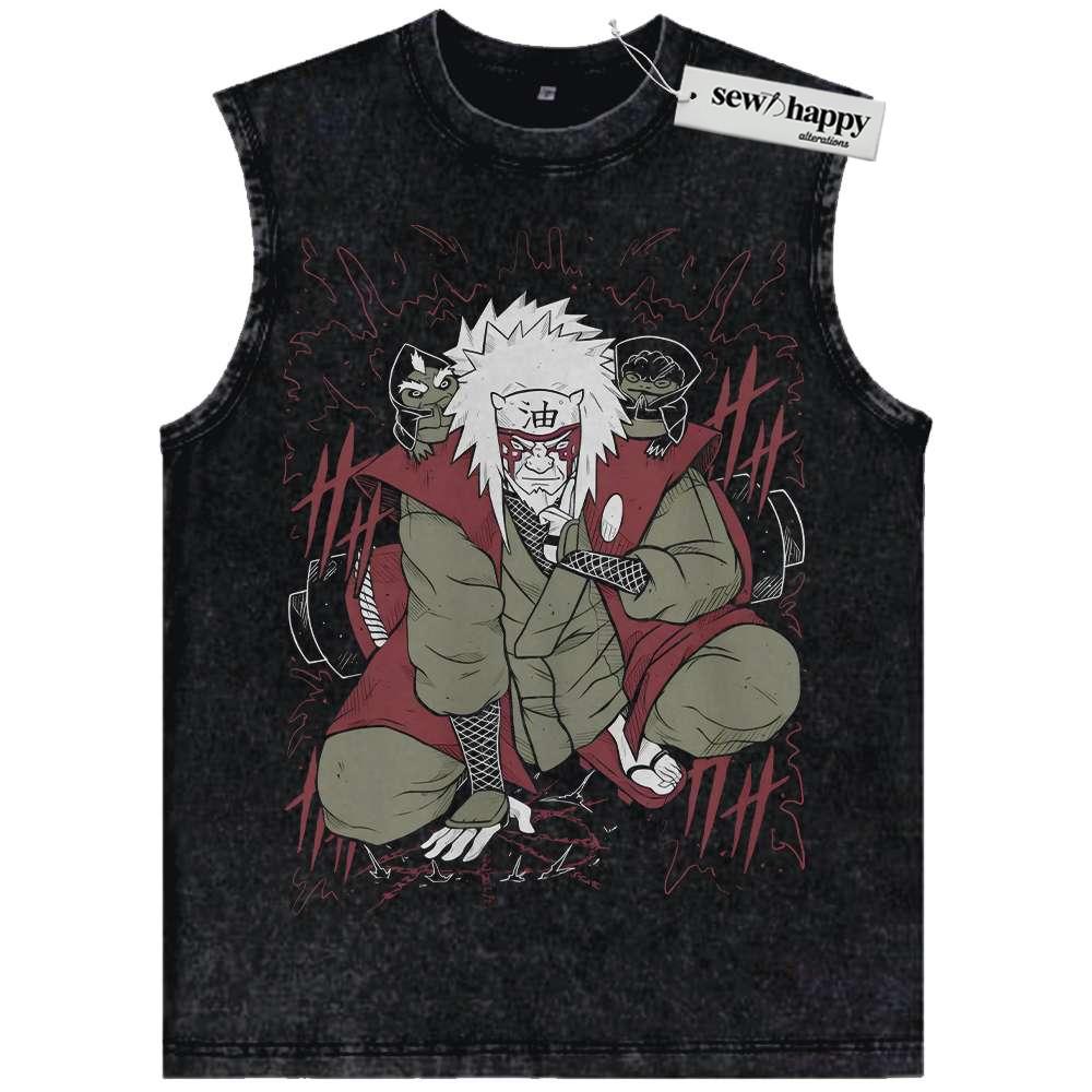Wash Tank Top Jiraiya Tank Top, Naruto Tank Top, Anime Tank Top, Vintage Tank Top