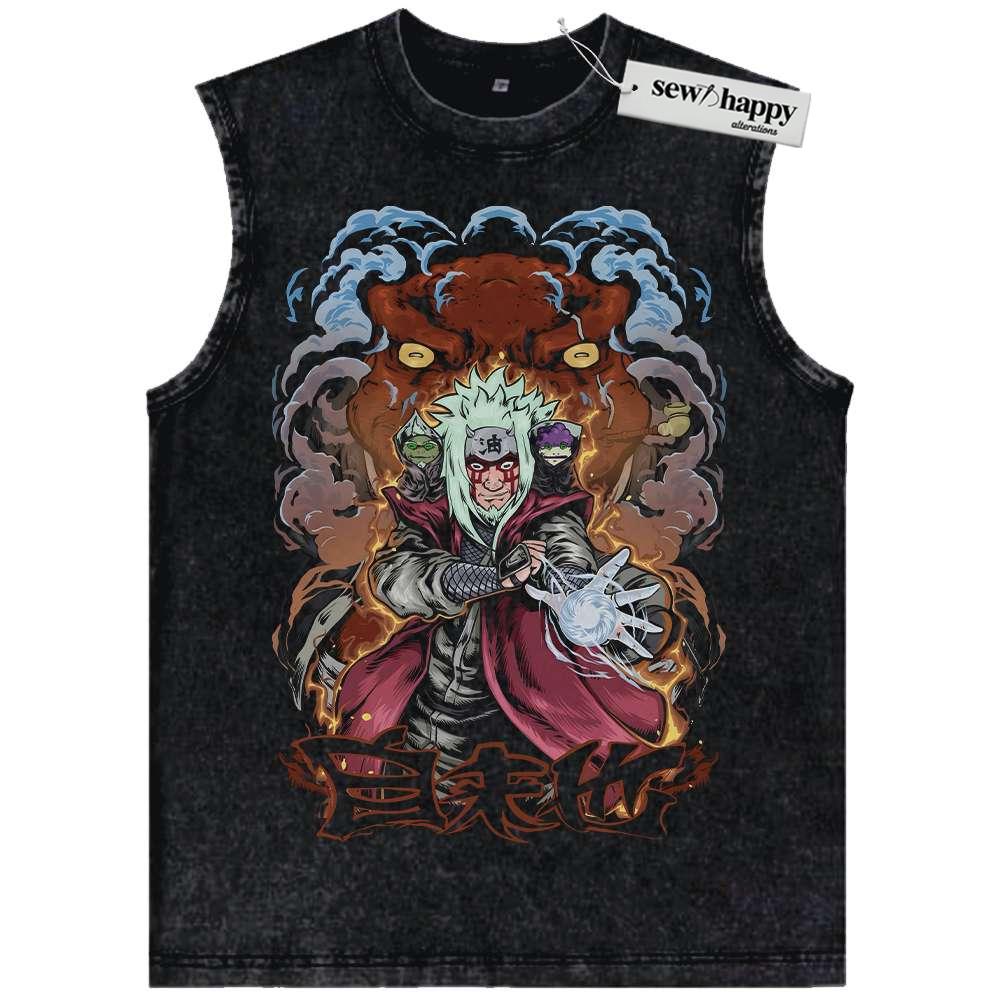 Wash Tank Top Jiraiya Tank Top, Naruto Tank Top, Anime Tank Top, Vintage Tank Top