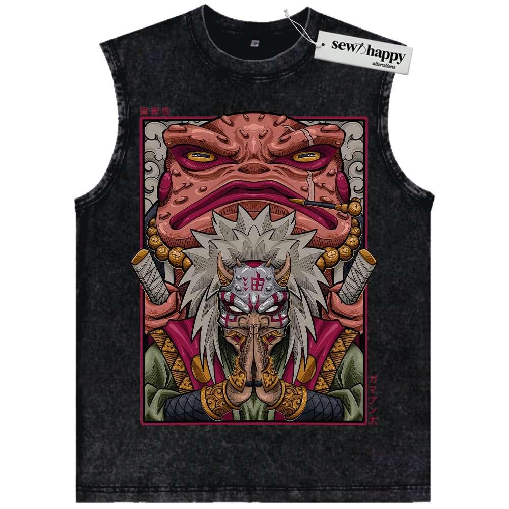 Wash Tank Top Jiraiya Tank Top, Naruto Tank Top, Anime Tank Top, Vintage Tank Top