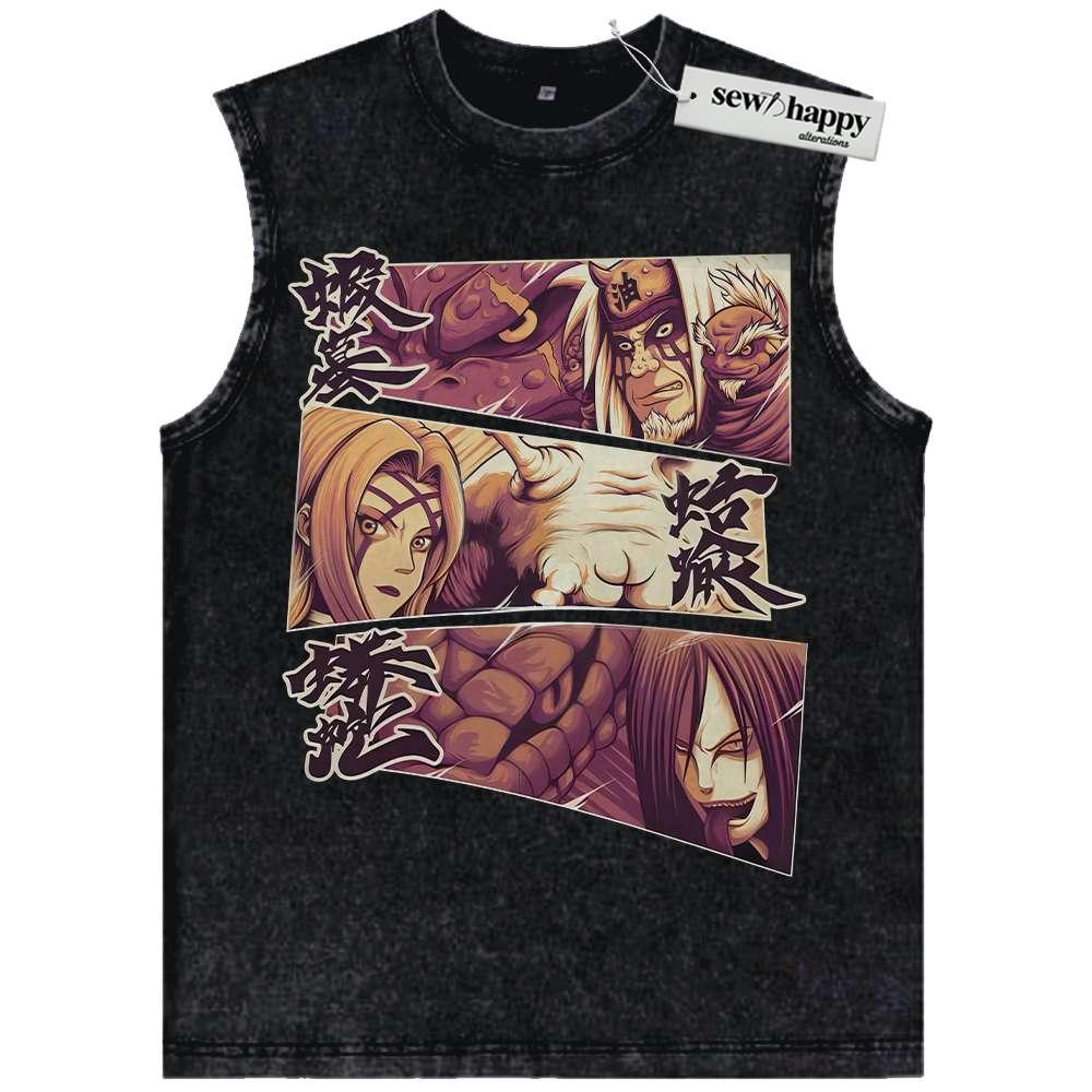 Wash Tank Top Jiraiya Tank Top, Orochimaru Tank Top, Tsunade Tank Top, Naruto Tank Top, Anime Tank Top, Vintage Tank Top