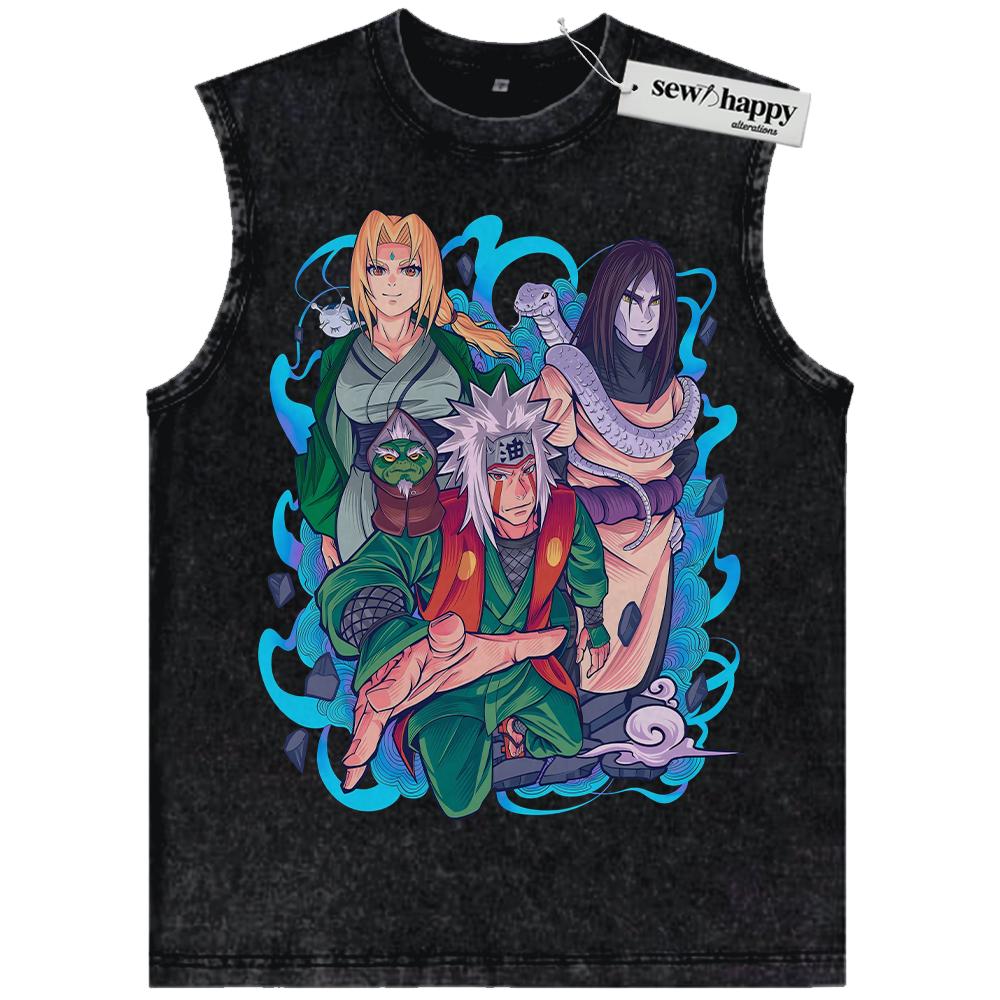 Wash Tank Top Jiraiya Tank Top, Tsunade Tank Top, Orochimaru Tank Top, Naruto Tank Top, Anime Tank Top, Vintage Tank Top