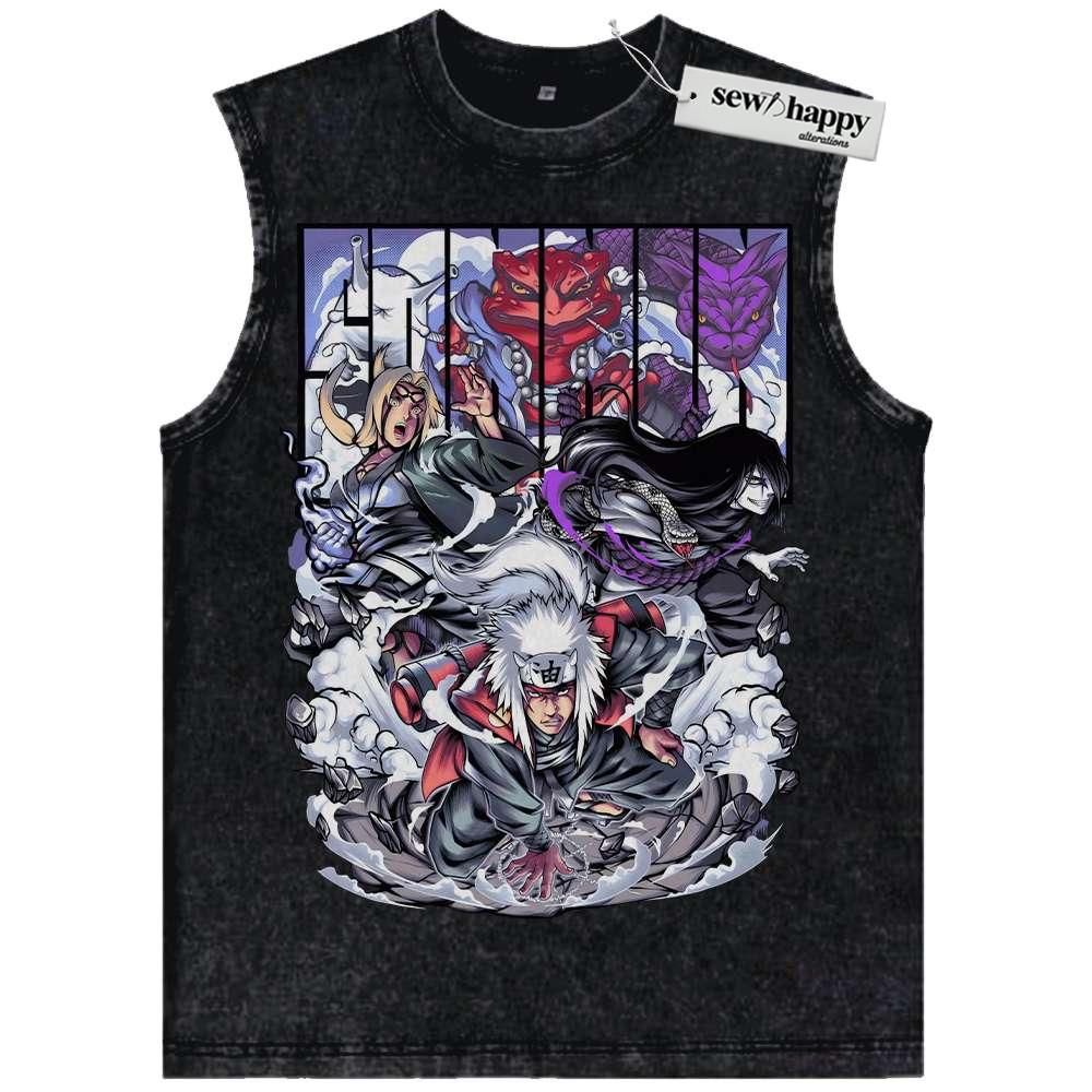 Wash Tank Top Jiraiya Tank Top, Tsunade Tank Top, Orochimaru Tank Top, Naruto Tank Top, Anime Tank Top, Vintage Tank Top