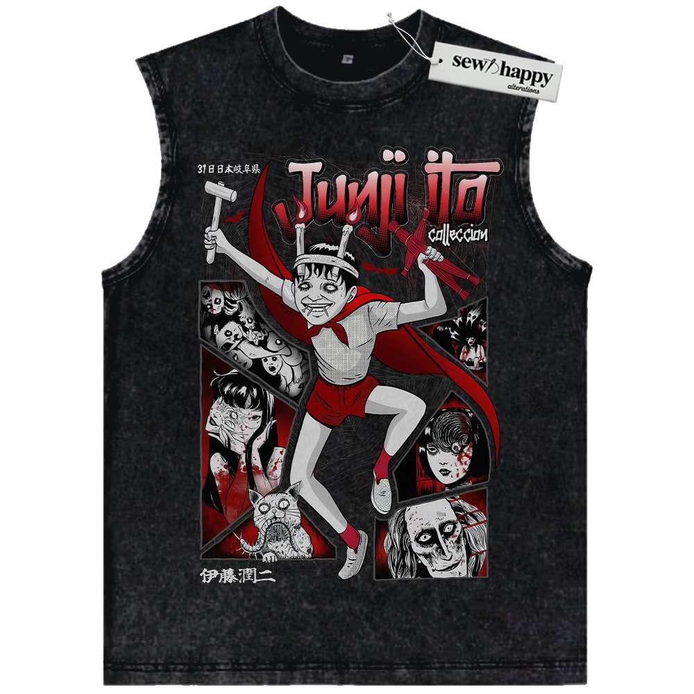 Wash Tank Top Junji Ito Collection Tank Top, Halloween Tank Top, Anime Tank Top, Vintage Tank Top