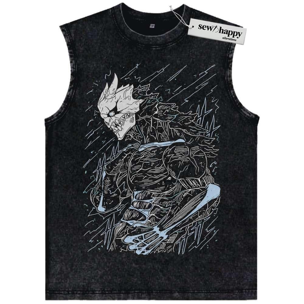 Wash Tank Top Kafka Hibino Tank Top, Kaiju No 8 Tank Top, Anime Tank Top, Vintage Tank Top
