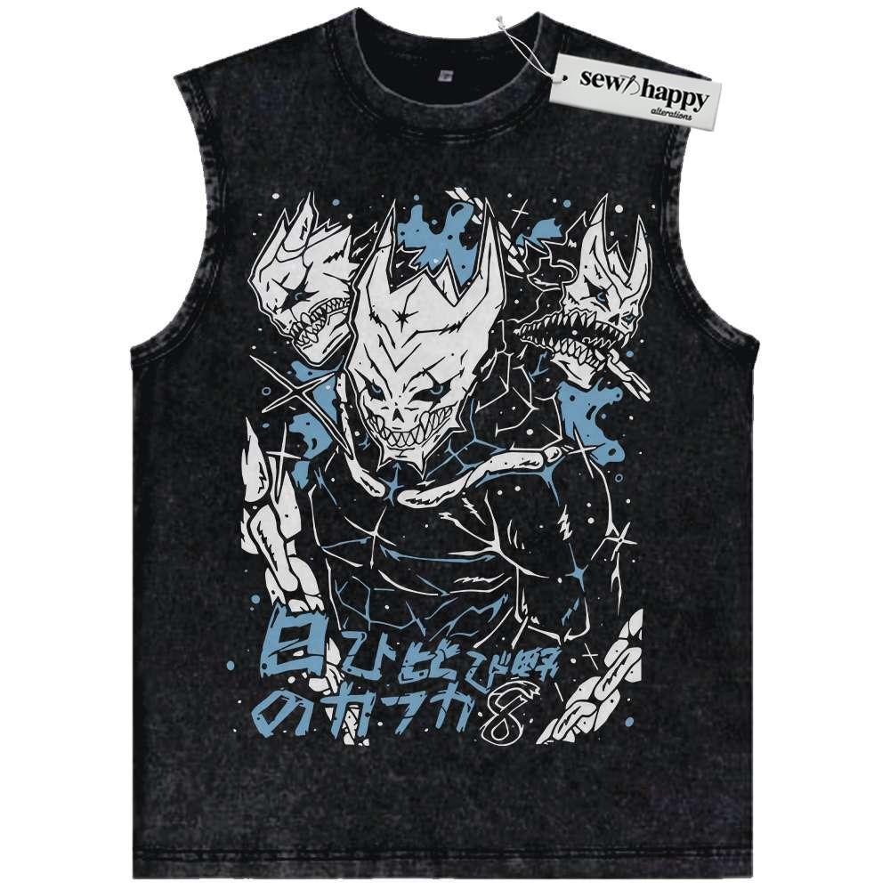 Wash Tank Top Kafka Hibino Tank Top, Kaiju No 8 Tank Top, Anime Tank Top, Vintage Tank Top