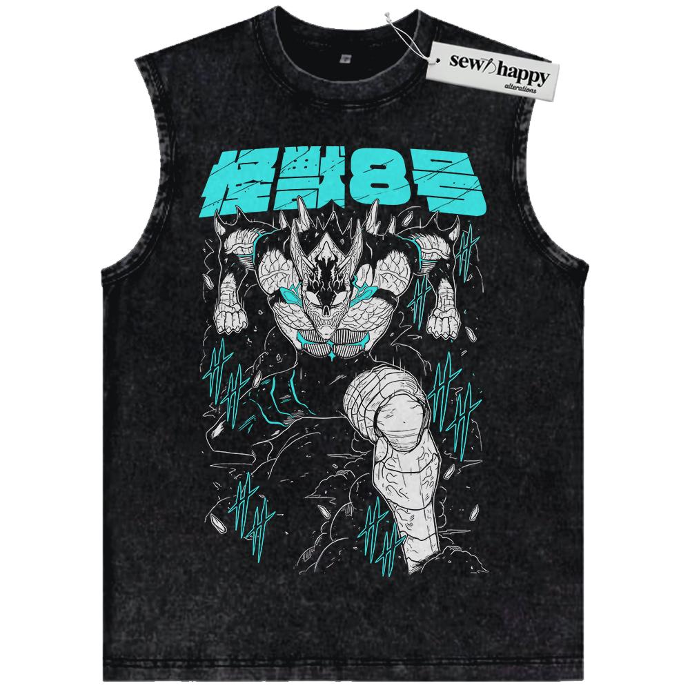 Wash Tank Top Kafka Hibino Tank Top, Kaiju No 8 Tank Top, Anime Tank Top, Vintage Tank Top