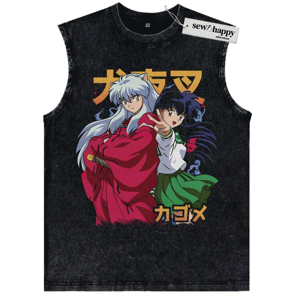 Wash Tank Top Kagome Higurashi Tank Top, Inuyasha Tank Top, Anime Tank Top, Vintage Tank Top