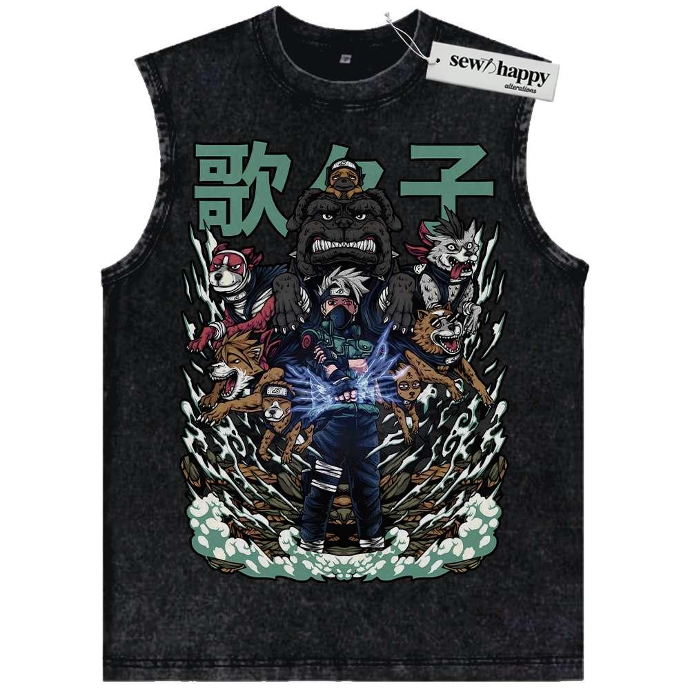 Wash Tank Top Kakashi Hatake Tank Top, Naruto Tank Top, Anime Tank Top, Vintage Tank Top
