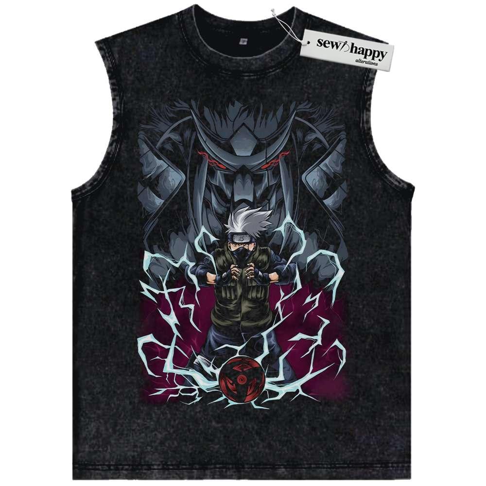Wash Tank Top Kakashi Hatake Tank Top, Naruto Tank Top, Anime Tank Top, Vintage Tank Top
