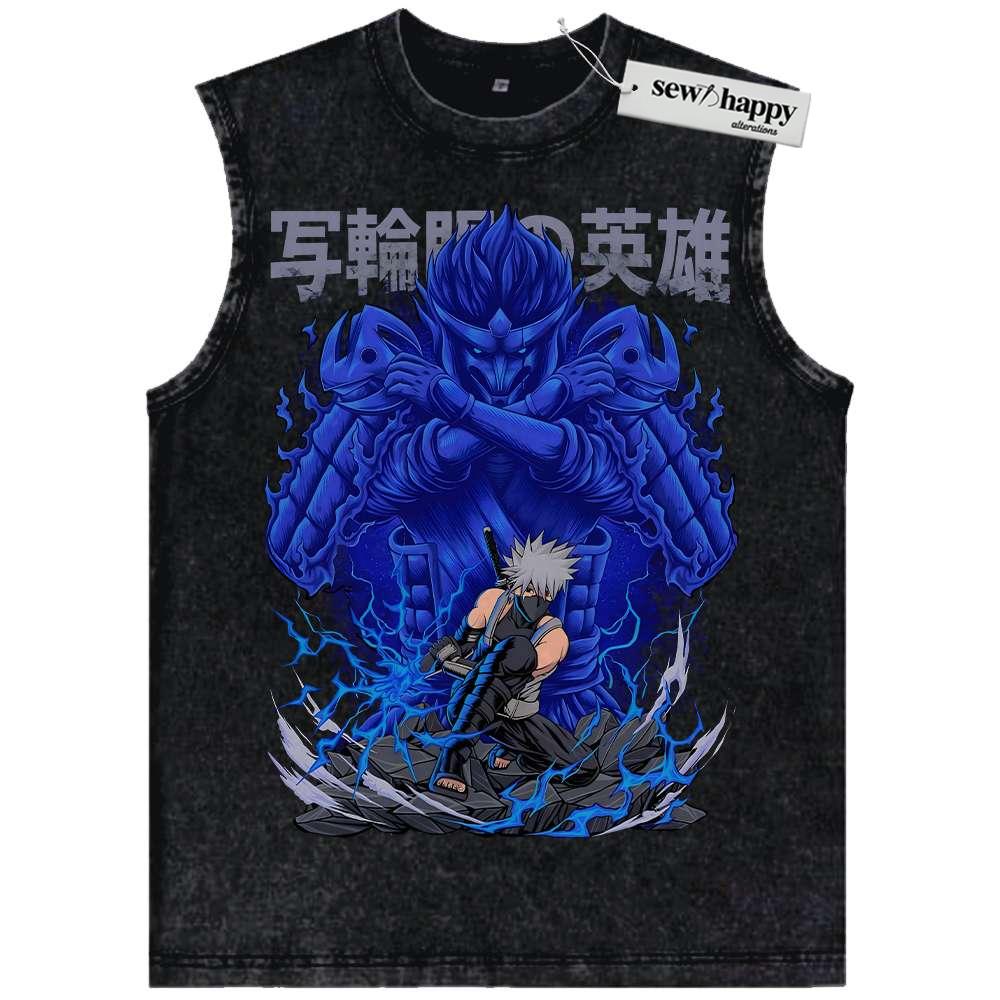 Wash Tank Top Kakashi Hatake Tank Top, Naruto Tank Top, Anime Tank Top, Vintage Tank Top