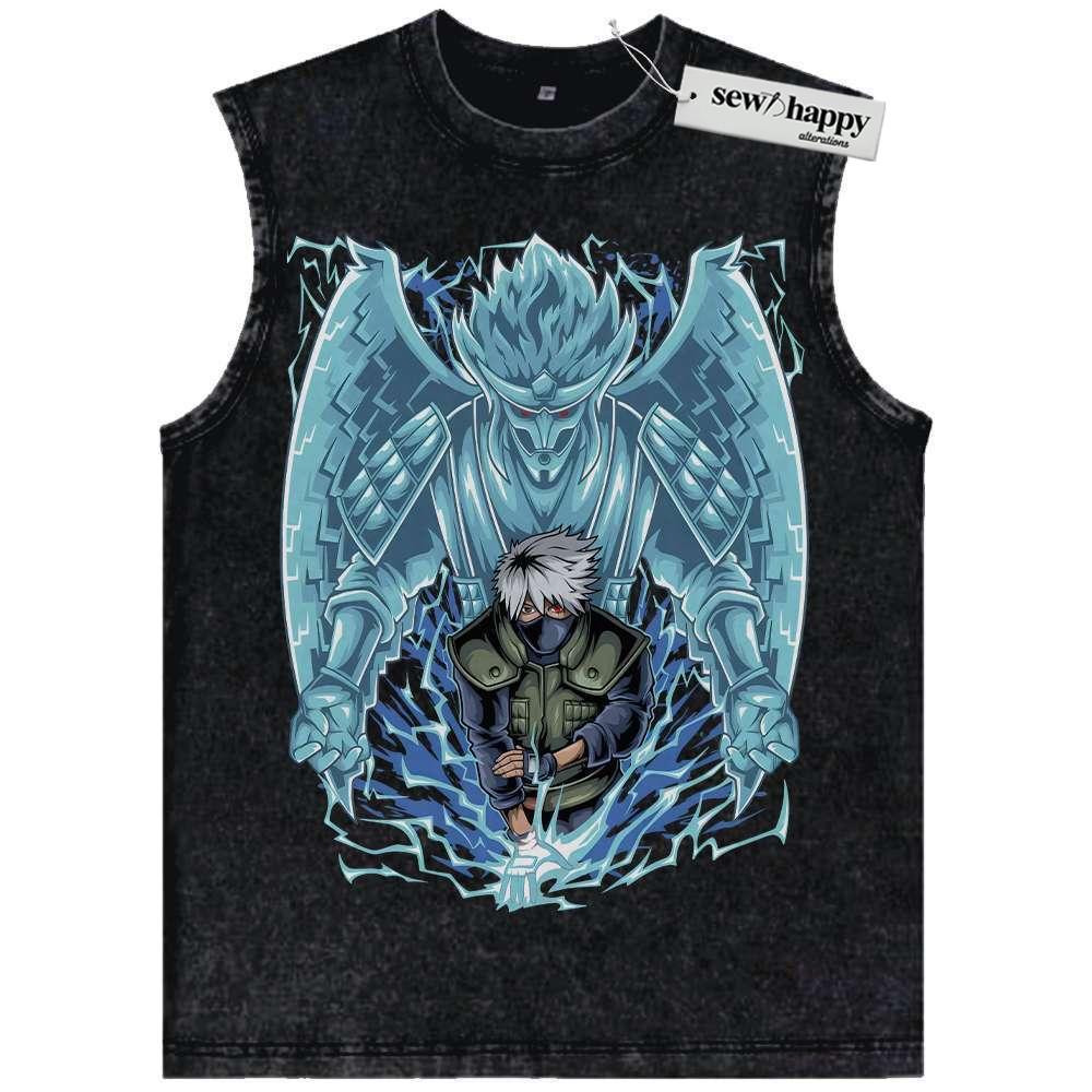 Wash Tank Top Kakashi Hatake Tank Top, Naruto Tank Top, Anime Tank Top, Vintage Tank Top