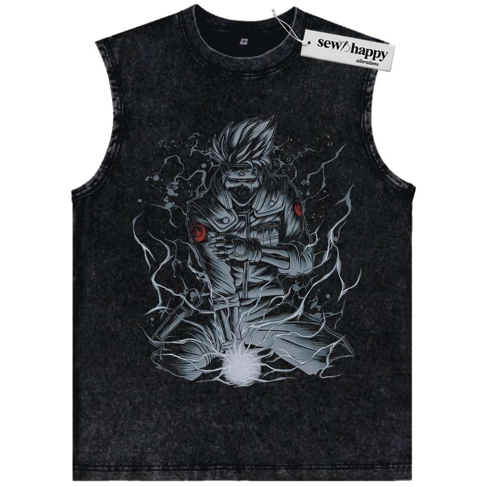 Wash Tank Top Kakashi Hatake Tank Top, Naruto Tank Top, Anime Tank Top, Vintage Tank Top