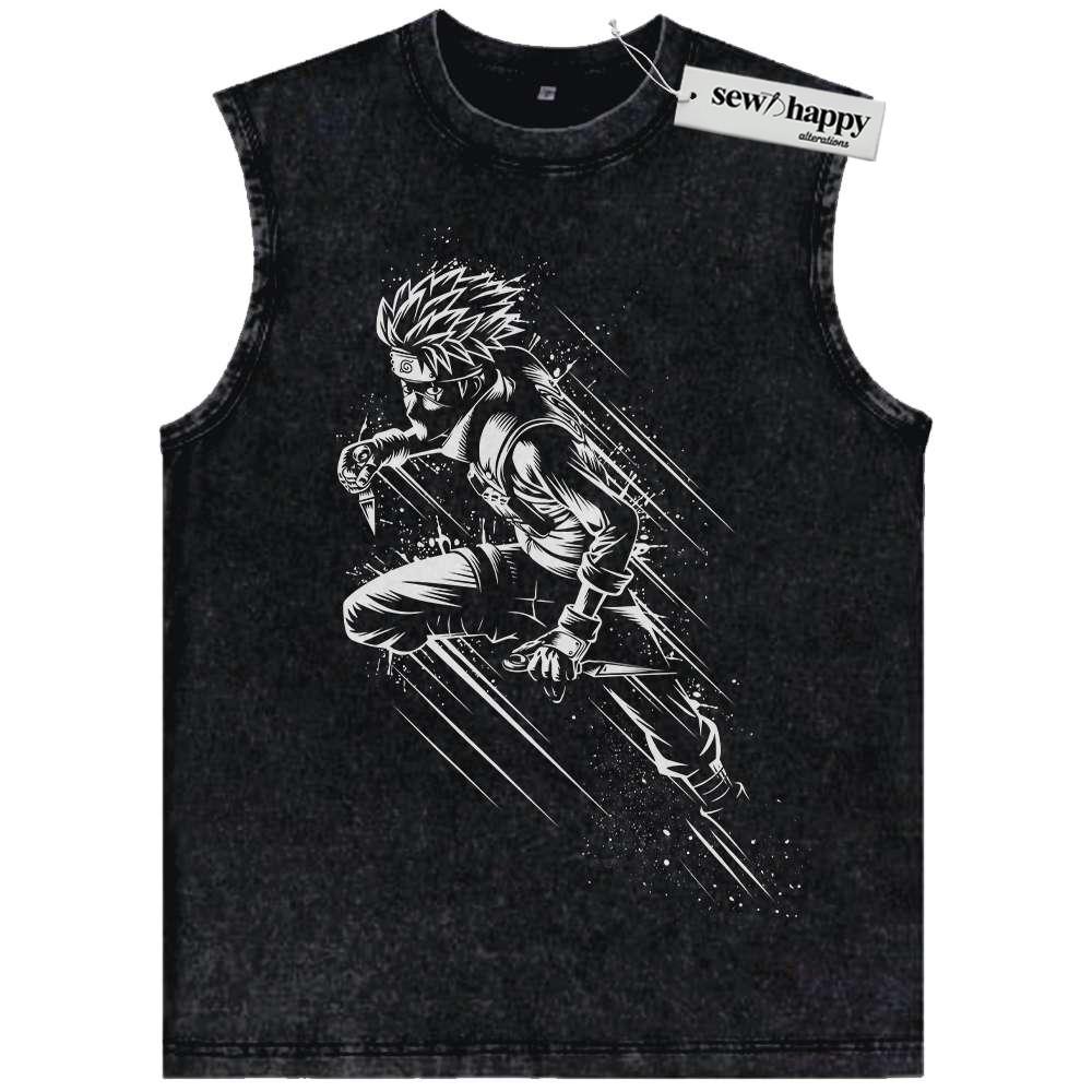 Wash Tank Top Kakashi Hatake Tank Top, Naruto Tank Top, Anime Tank Top, Vintage Tank Top