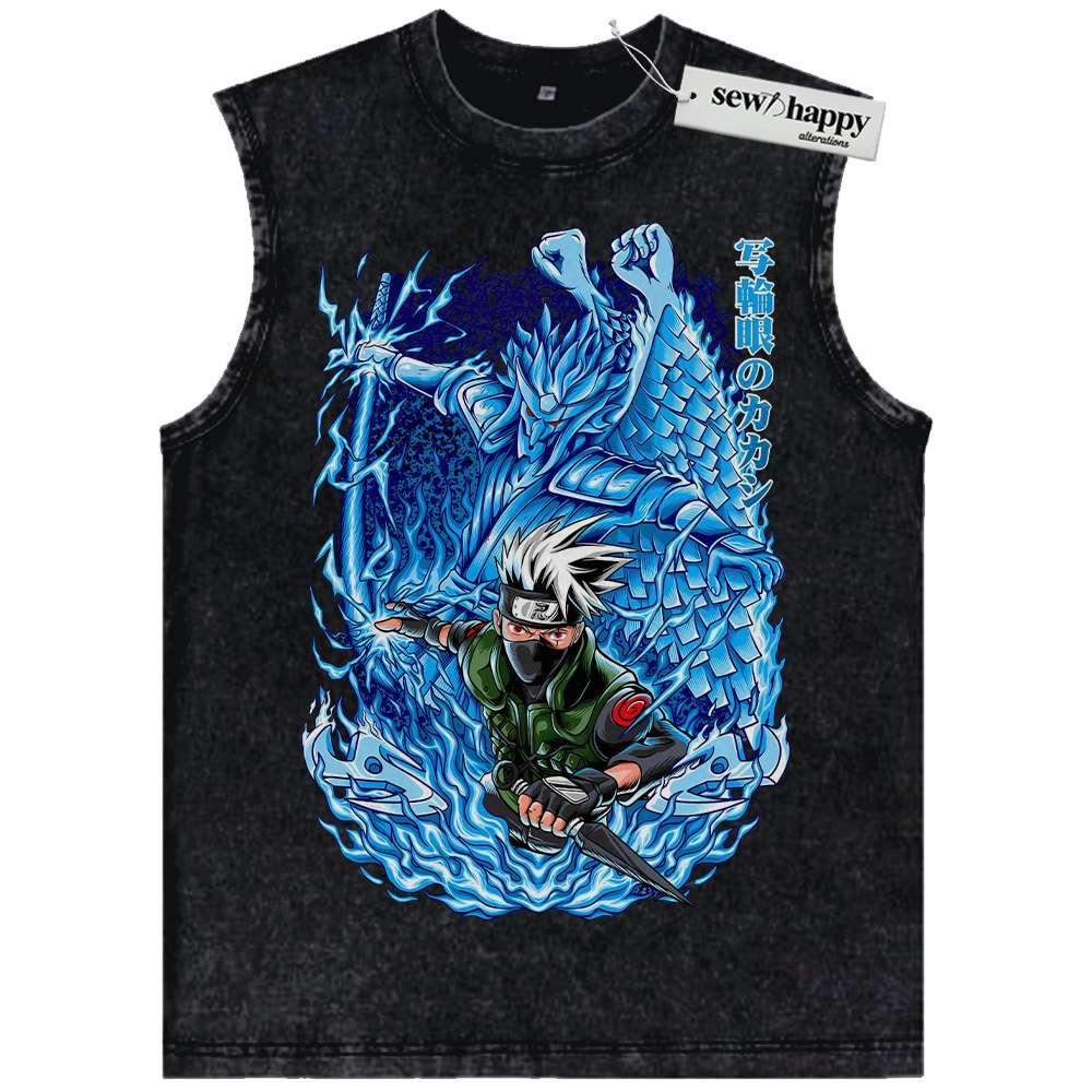 Wash Tank Top Kakashi Hatake Tank Top, Naruto Tank Top, Anime Tank Top, Vintage Tank Top