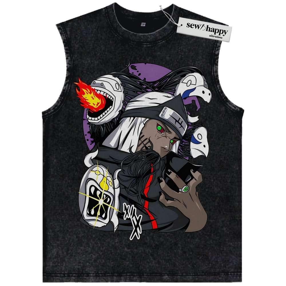 Wash Tank Top Kakuzu Tank Top, Naruto Tank Top, Anime Tank Top, Vintage Tank Top