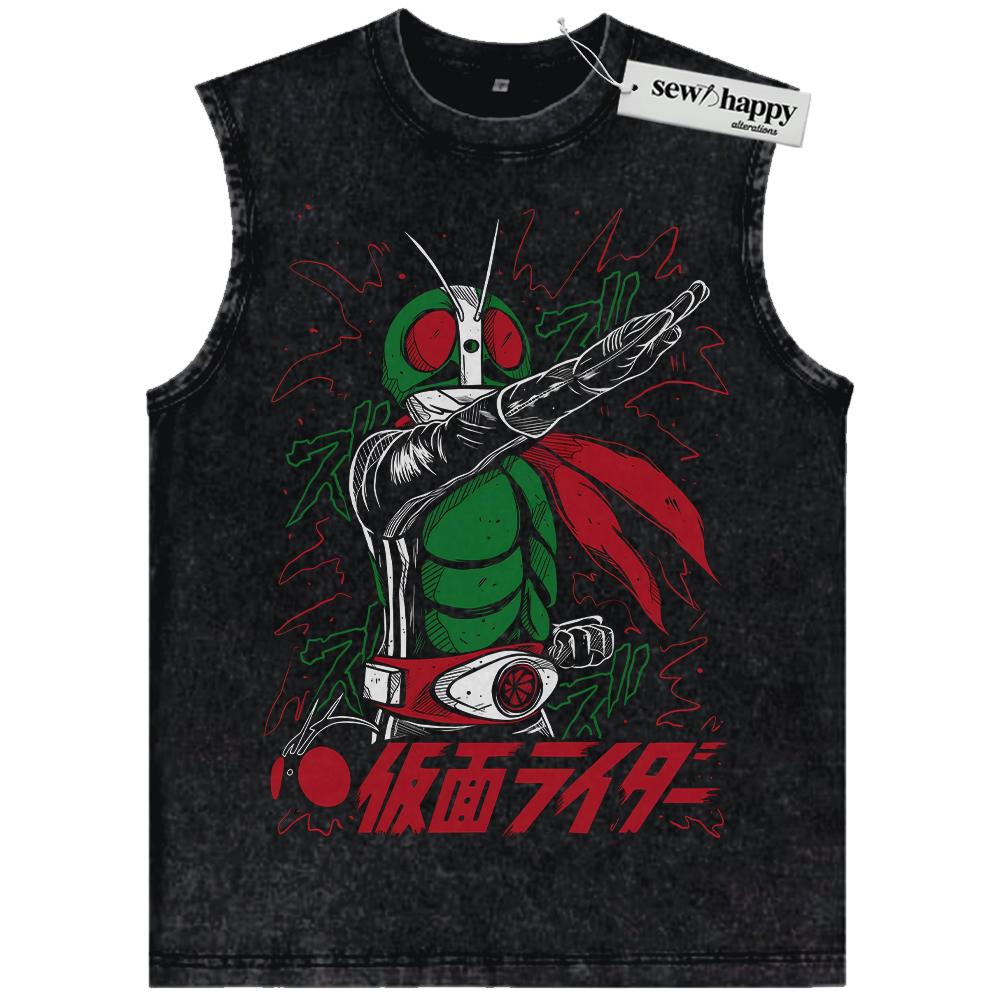 Wash Tank Top Kamen Rider Tank Top, Anime Tank Top, Vintage Tank Top