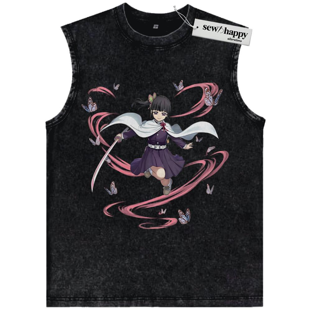 Wash Tank Top Kanao Tsuyuri Tank Top, Demon Slayer Tank Top, Anime Tank Top, Vintage Tank Top