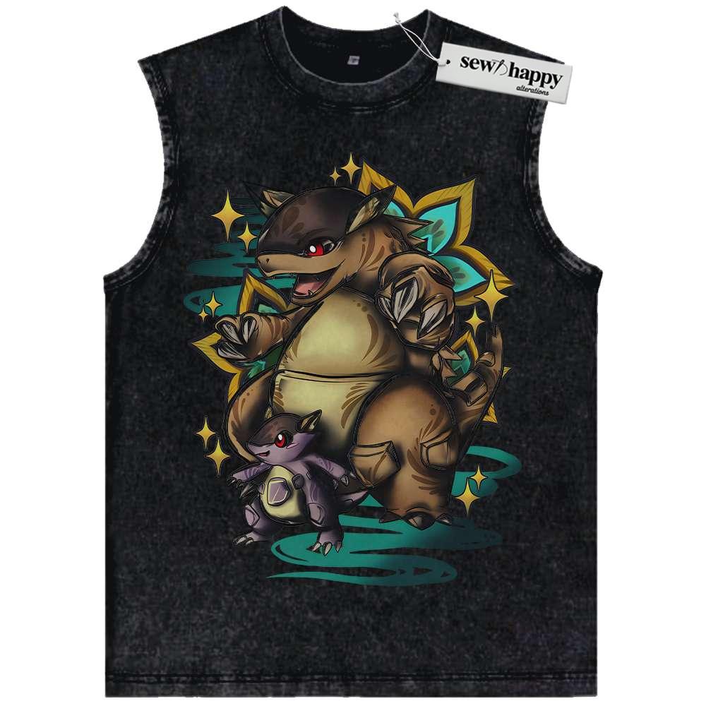 Wash Tank Top Kangaskhan Tank Top, Pokemon Tank Top, Anime Tank Top, Vintage Tank Top