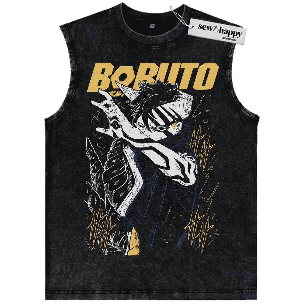 Wash Tank Top Kawaki Uzumaki Tank Top, Boruto Tank Top, Anime Tank Top, Vintage Tank Top