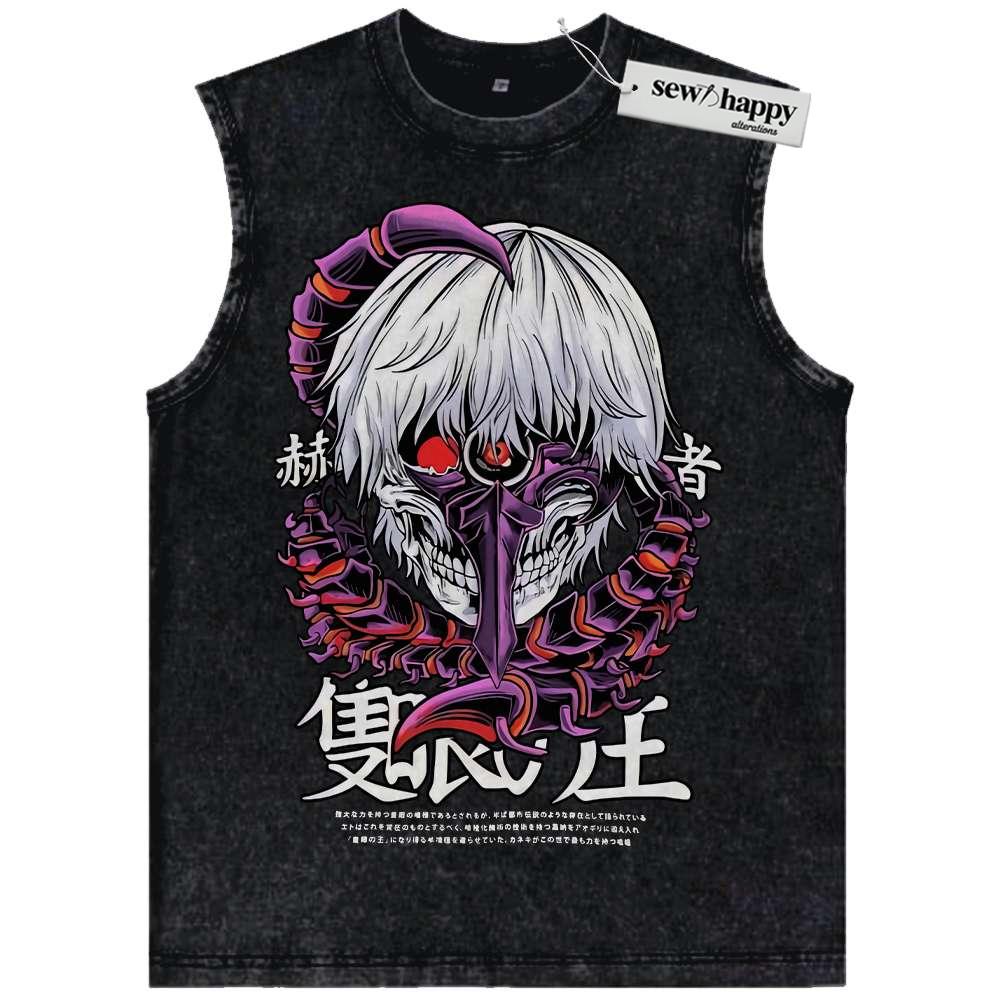 Wash Tank Top Ken Kaneki Tank Top, Tokyo Ghoul Tank Top, Anime Tank Top, Vintage Tank Top