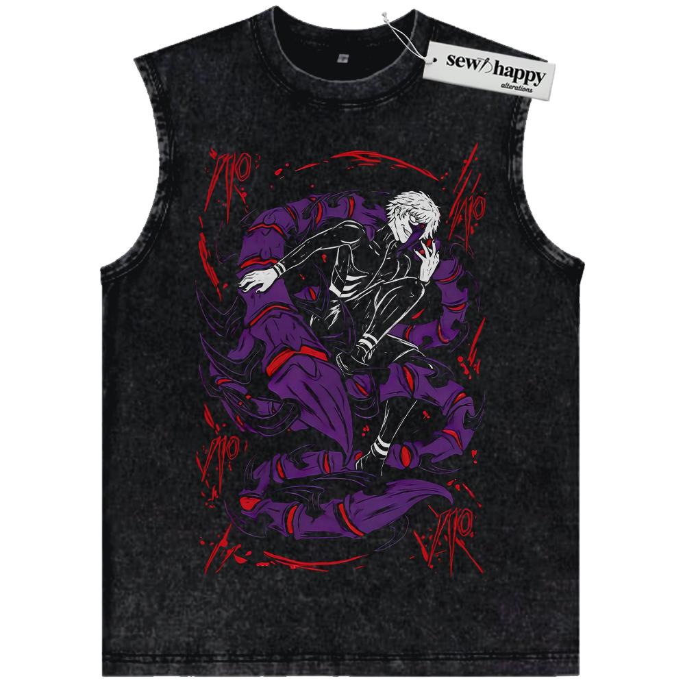 Wash Tank Top Ken Kaneki Tank Top, Tokyo Ghoul Tank Top, Anime Tank Top, Vintage Tank Top