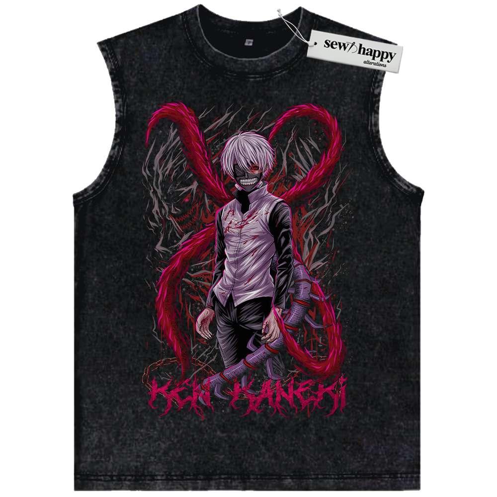 Wash Tank Top Ken Kaneki Tank Top, Tokyo Ghoul Tank Top, Anime Tank Top, Vintage Tank Top