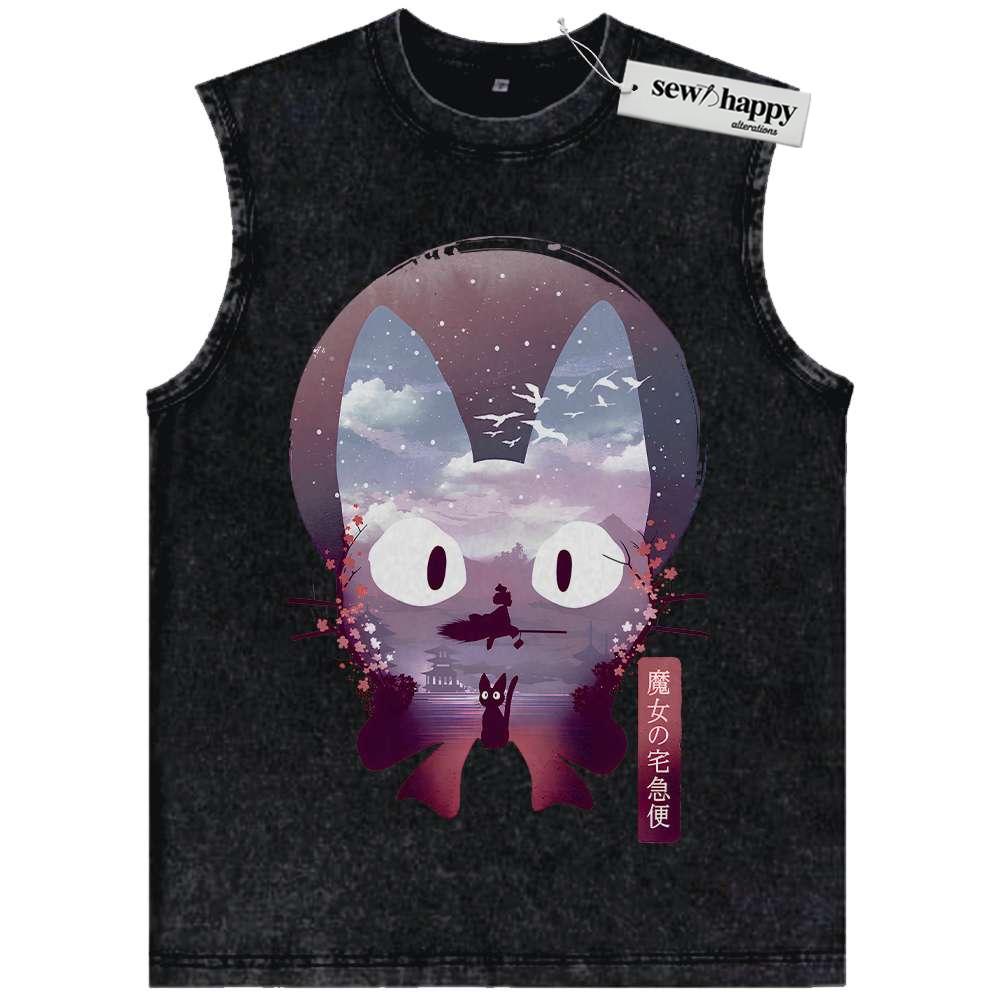 Wash Tank Top Kiki’s Delivery Service Tank Top, Studio Ghibli Tank Top, Anime Tank Top, Vintage Tank Top