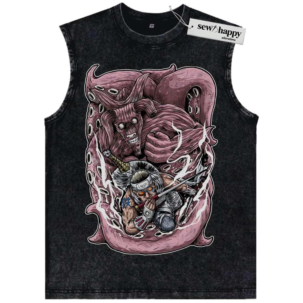 Wash Tank Top Killer Bee Tank Top, Naruto Tank Top, Anime Tank Top, Vintage Tank Top