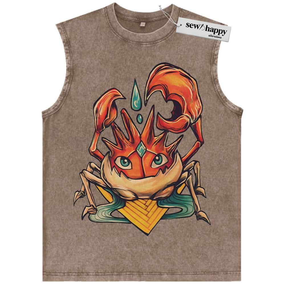 Wash Tank Top Kingler Tank Top, Pokemon Tank Top, Anime Tank Top, Vintage Tank Top