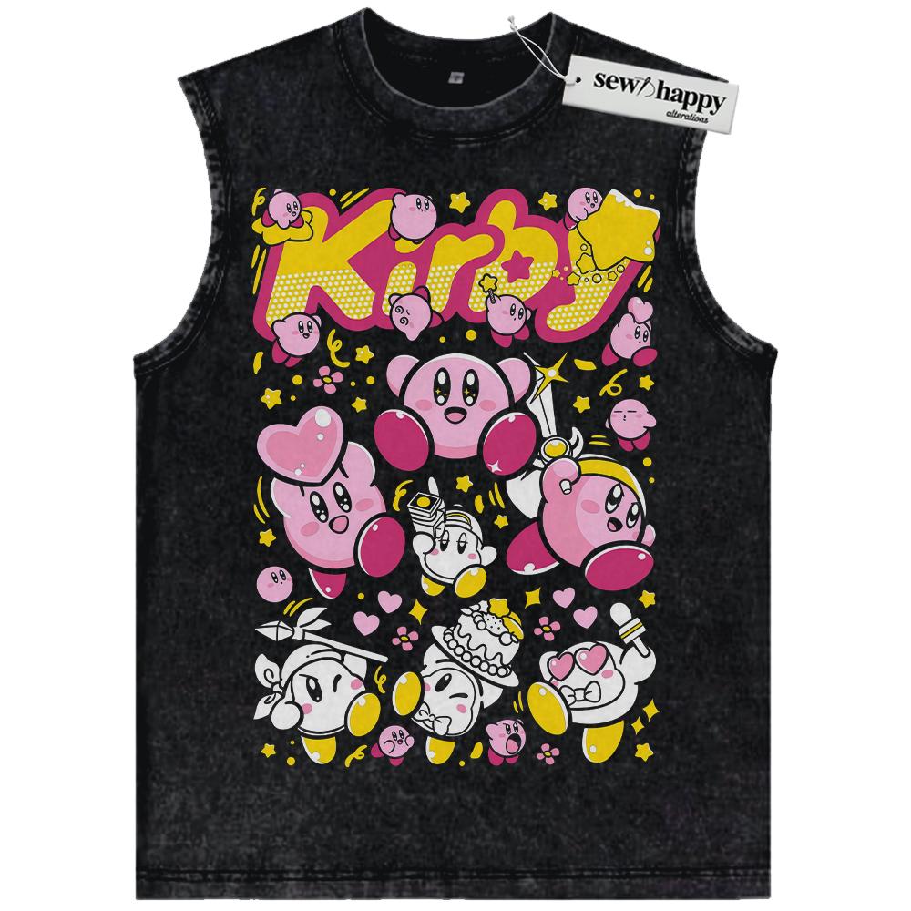 Wash Tank Top Kirby Tank Top, Game Tank Top, Vintage Tank Top