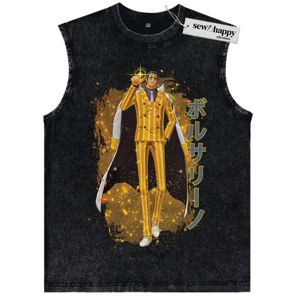 Wash Tank Top Kizaru Tank Top, One Piece Tank Top, Anime Tank Top, Vintage Tank Top
