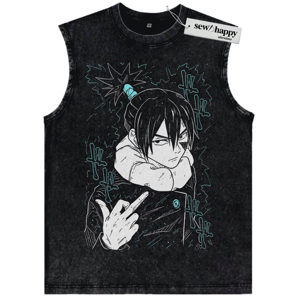 Wash Tank Top Kokichi Muta Tank Top, Jujutsu Kaisen Tank Top, Anime Tank Top, Vintage Tank Top