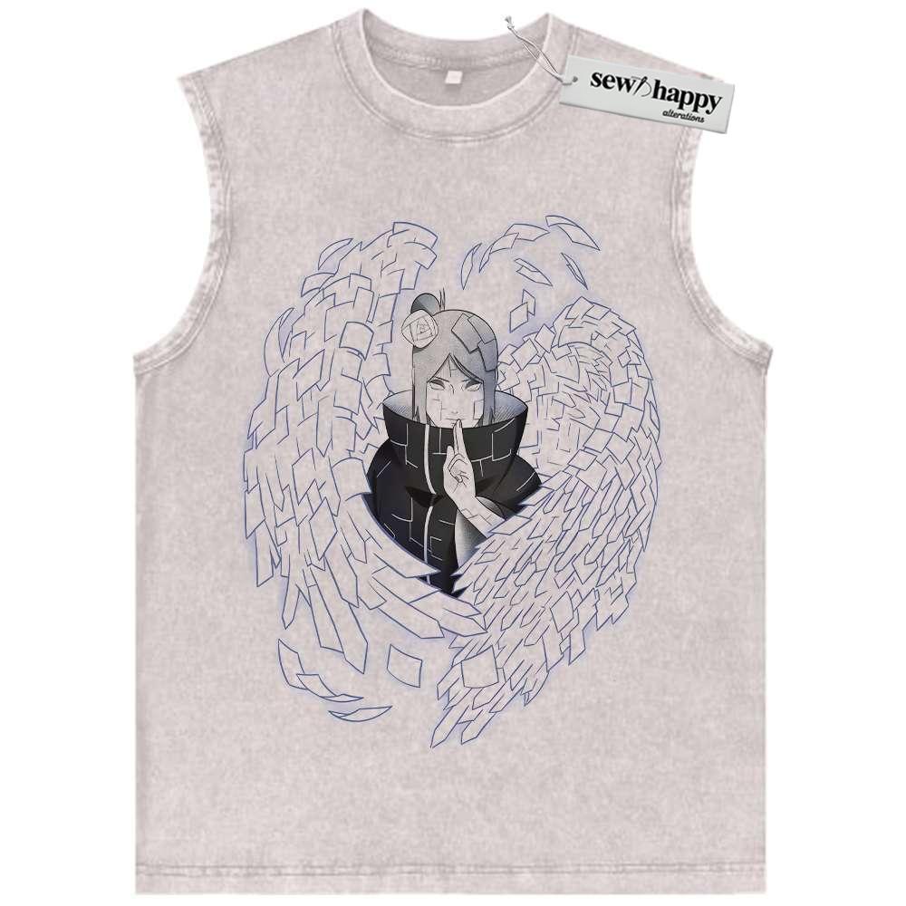 Wash Tank Top Konan Tank Top, Naruto Tank Top, Anime Tank Top, Vintage Tank Top