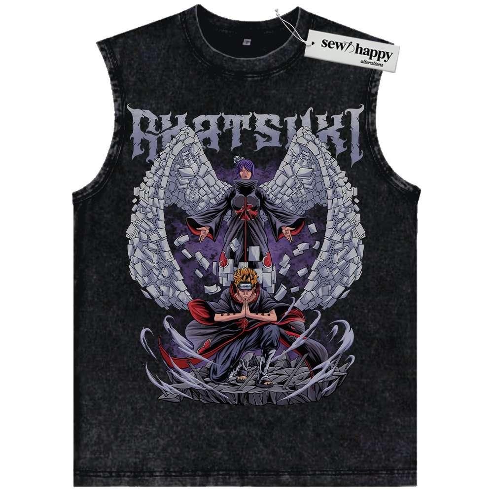 Wash Tank Top Konan Tank Top, Pain Tank Top, Nagato Uzumaki Tank Top, Naruto Tank Top, Anime Tank Top, Vintage Tank Top